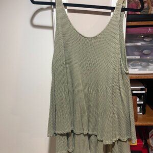 Paper Crane olive tank top size large